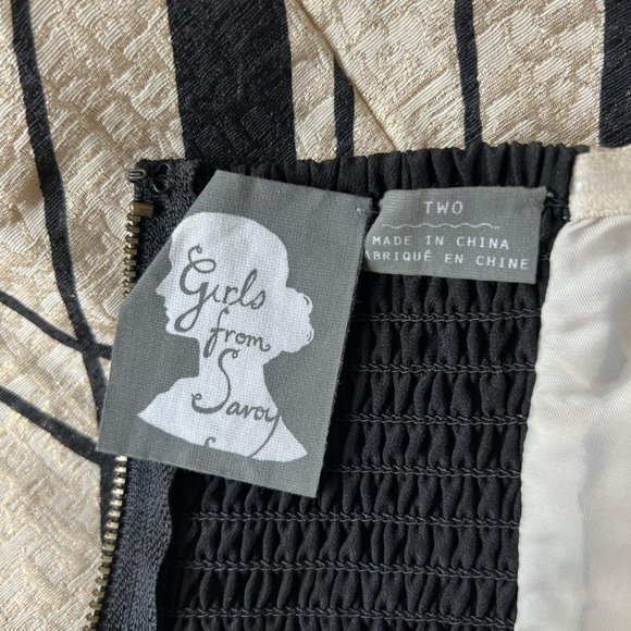 Anthropologie Dashed Gilt Brocade Dress - Picture 5 of 7